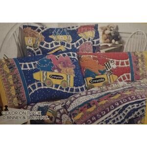 Crayola Pillowcase (1) Reversible Standard Size 20 X 30 Colorful Graphics NEW